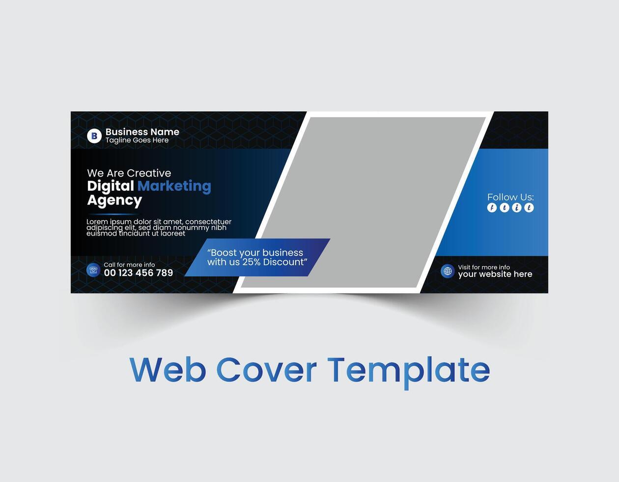 Professional corporate business social cover template design and web banner template design with creative, eye catching, professional and modern colorful layout vector