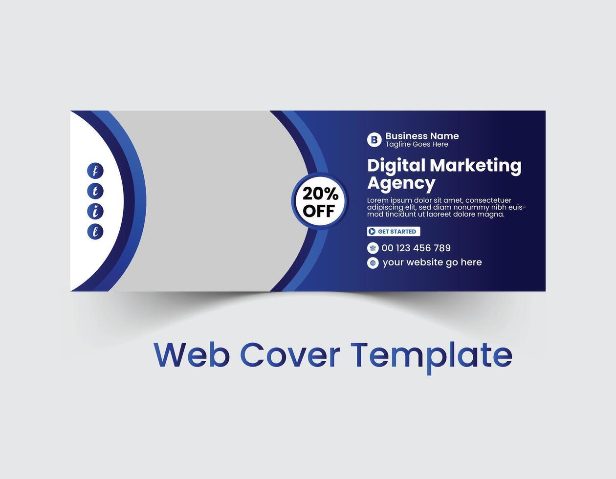 Professional corporate business social cover template design and web banner template design with creative, eye catching, professional and modern colorful layout vector