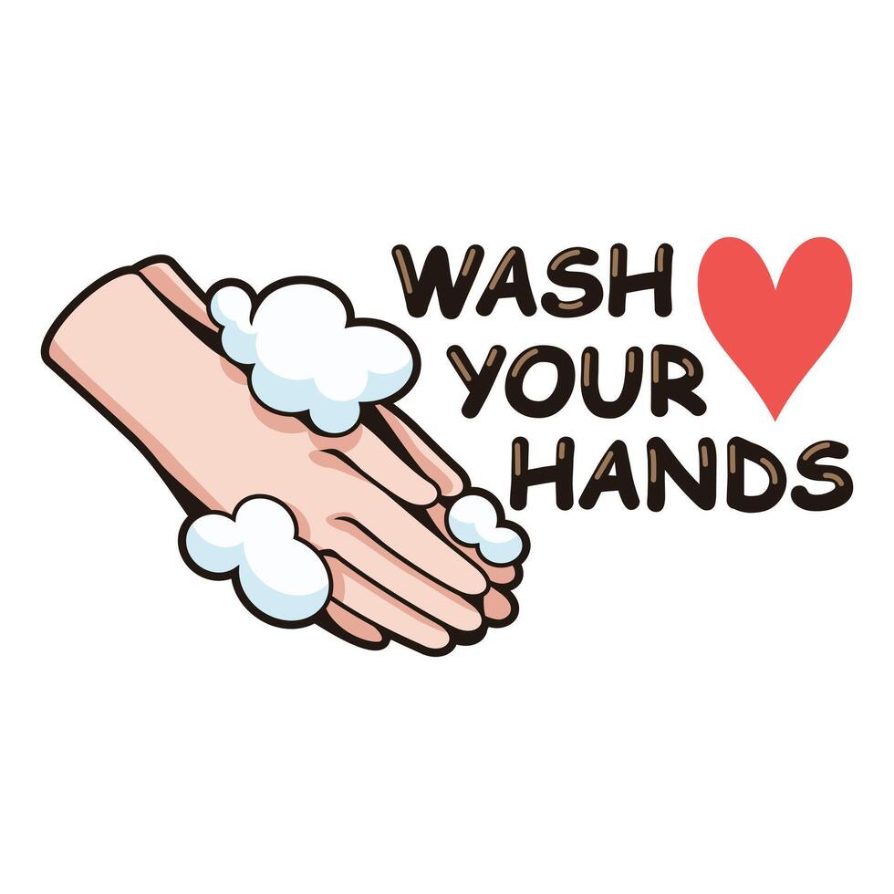 Wash your hand vector