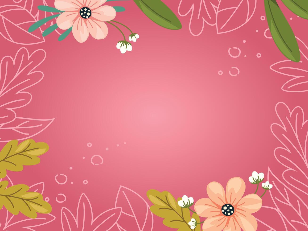Abstract background nature frame vector
