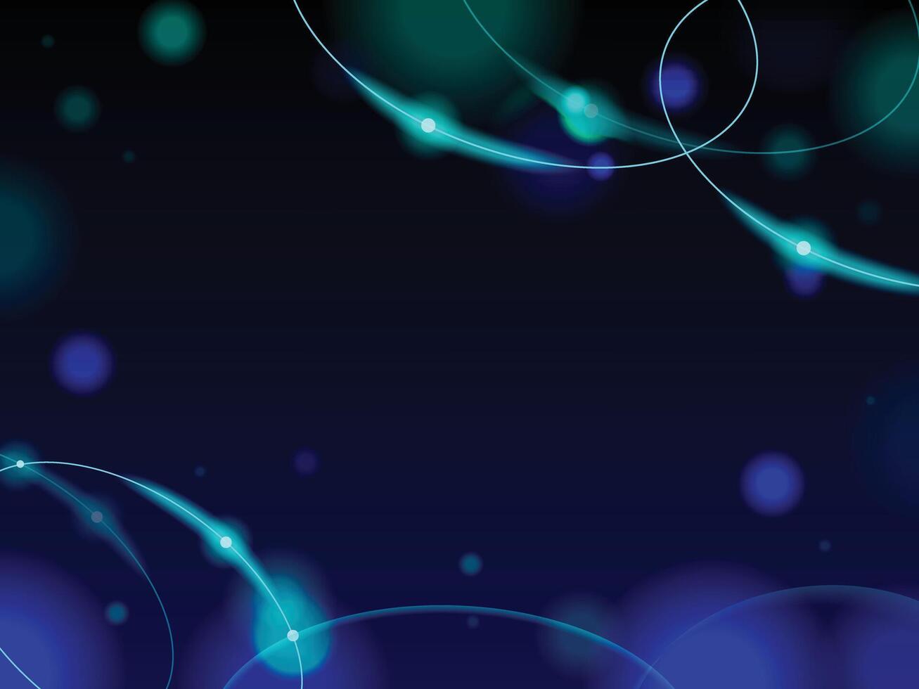 Blue technology with curve line abstract background vector