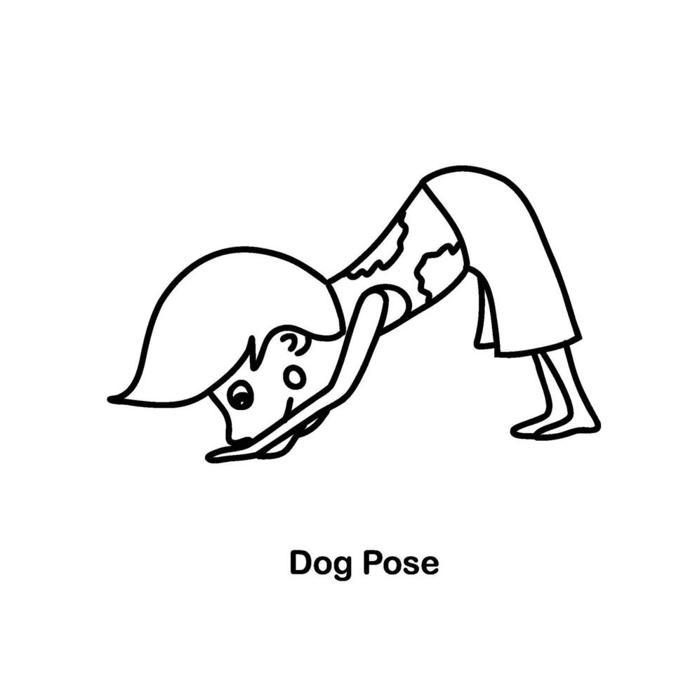 kids-yoga-dog-pose-vector-cartoon-illustration-37738848-vector-art-at