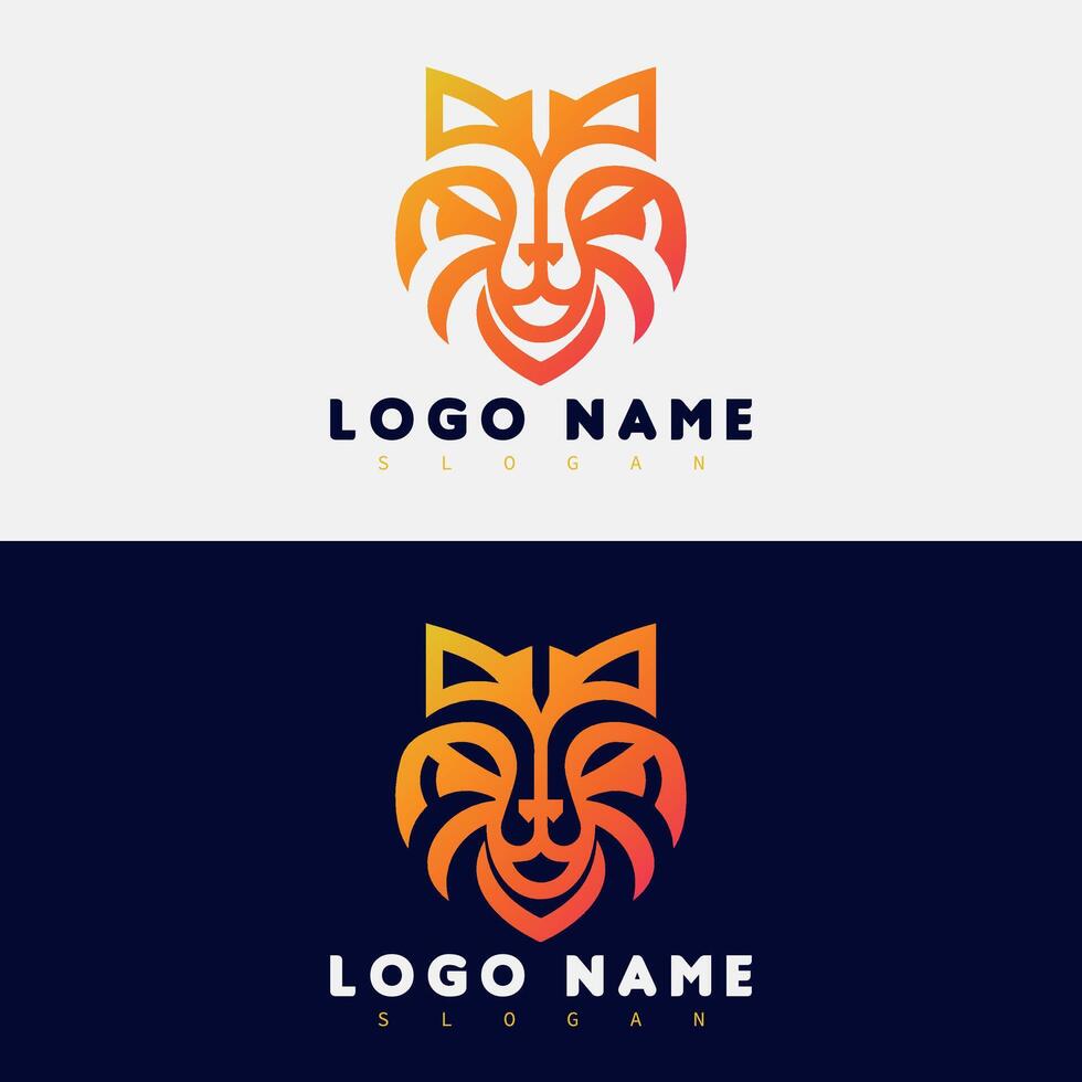 Fox or Lion Face Logo vector