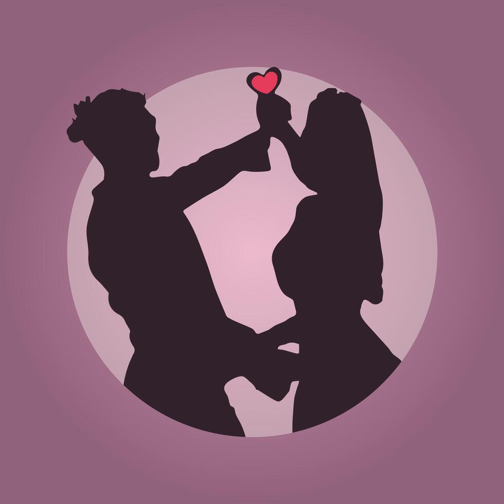 Happy Relationship GF and BF Duo Love Illustration vector