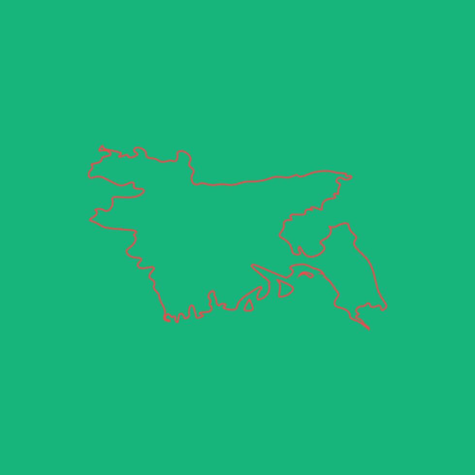 Bangladesh Flag Or Map Line Art Design Vector Pro Vector