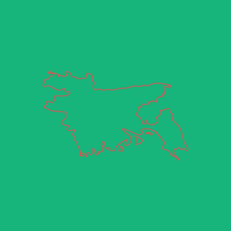 Bangladesh bandera o mapa línea Arte diseño vector Pro vector