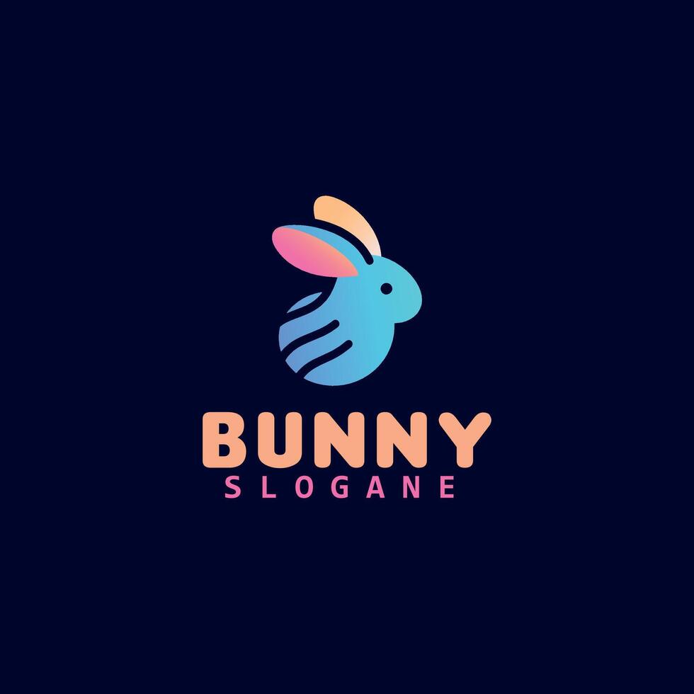 Bunny logo color full, Use your business vector