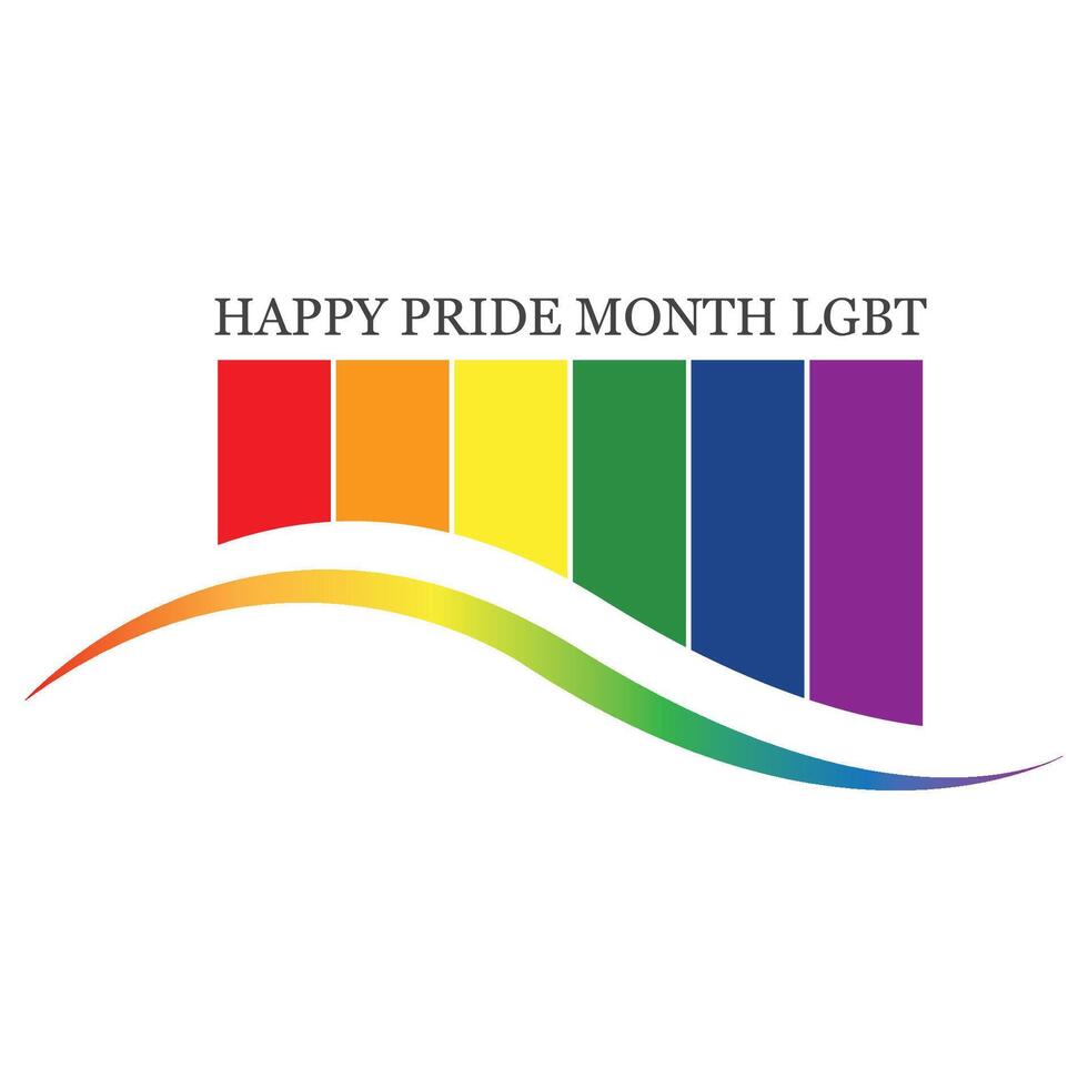 lgbt orgullo mes, celebrado anualmente. lgbt humano derechos y tolerancia ilustración vector