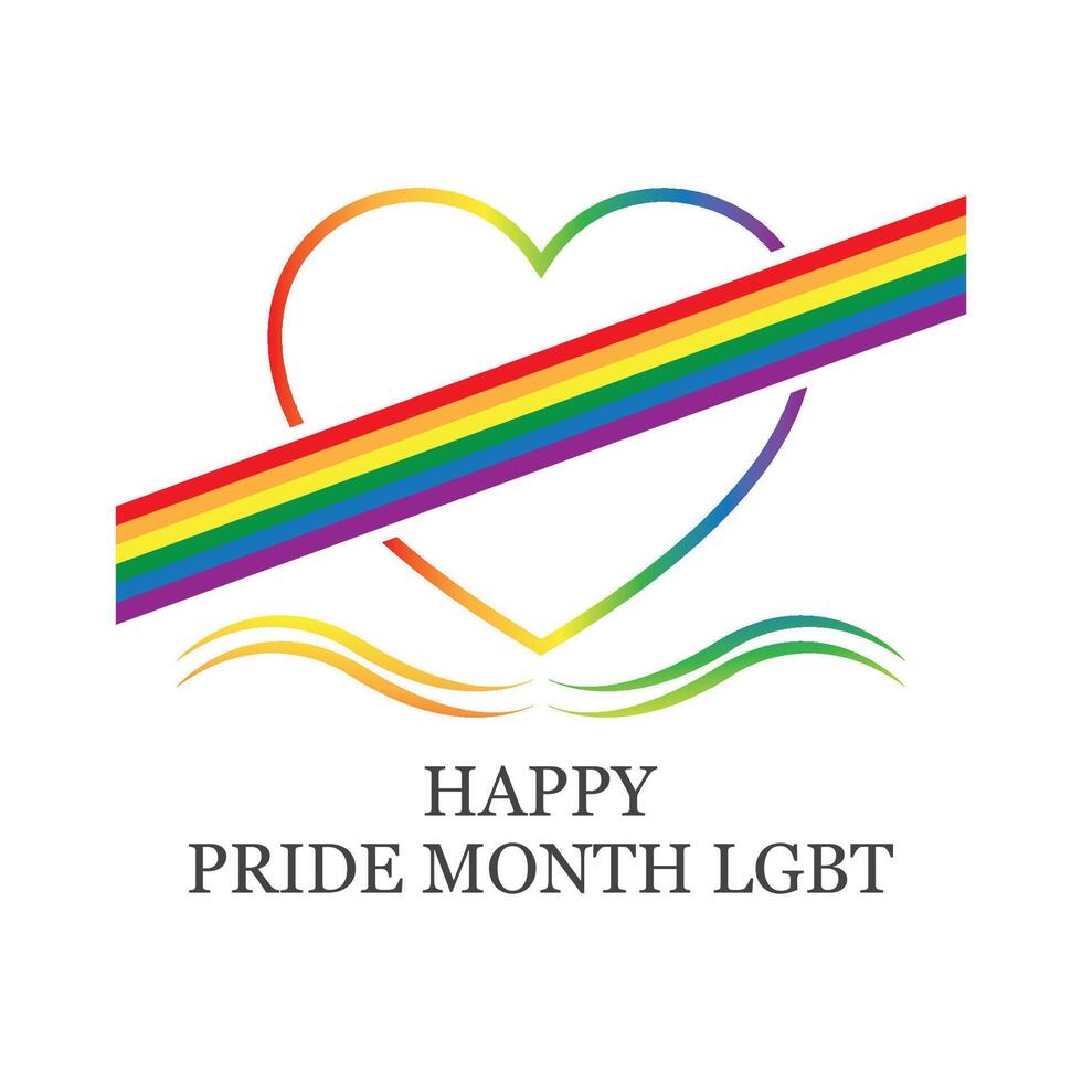 LGBT Pride Month, Celebrated annually. LGBT Human rights and tolerance Illustration vector