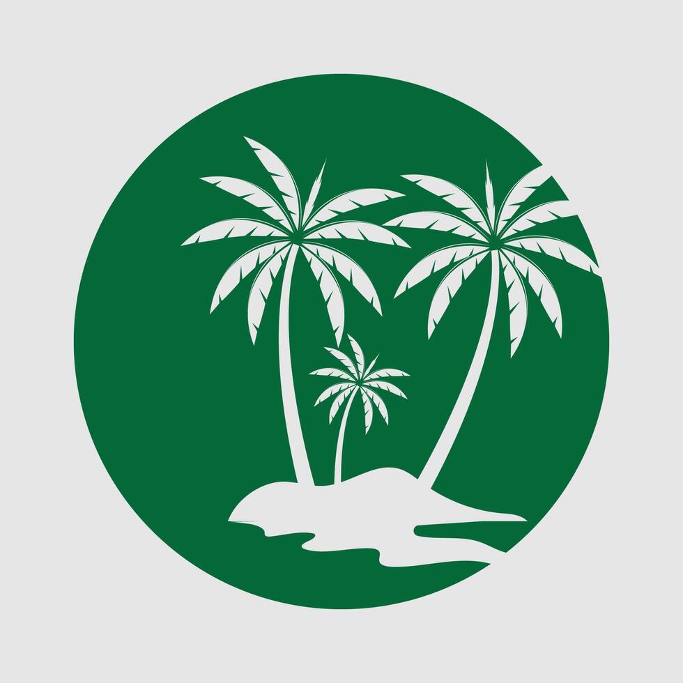 vector ilustración palma árbol logo