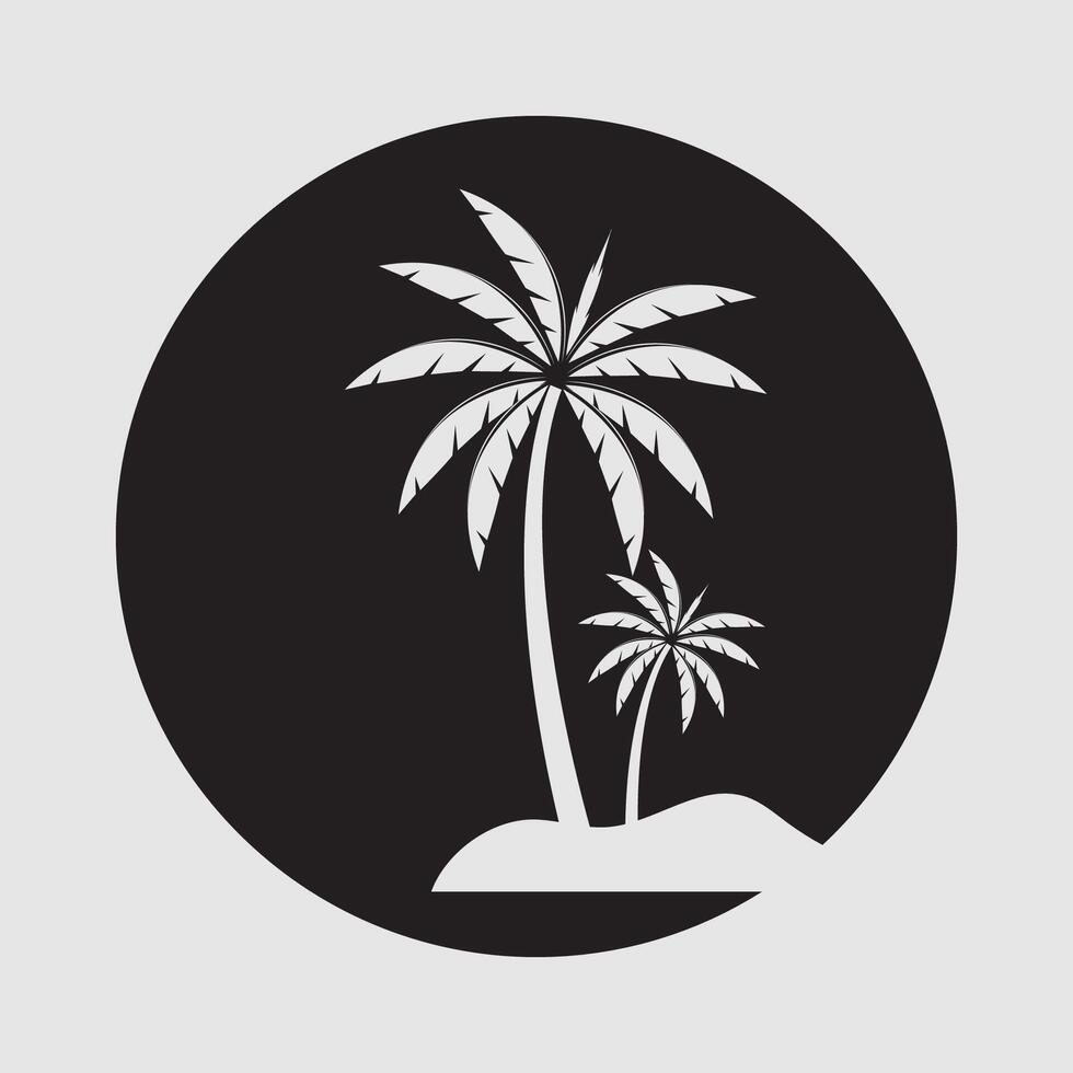 vector illustration palm tree logo