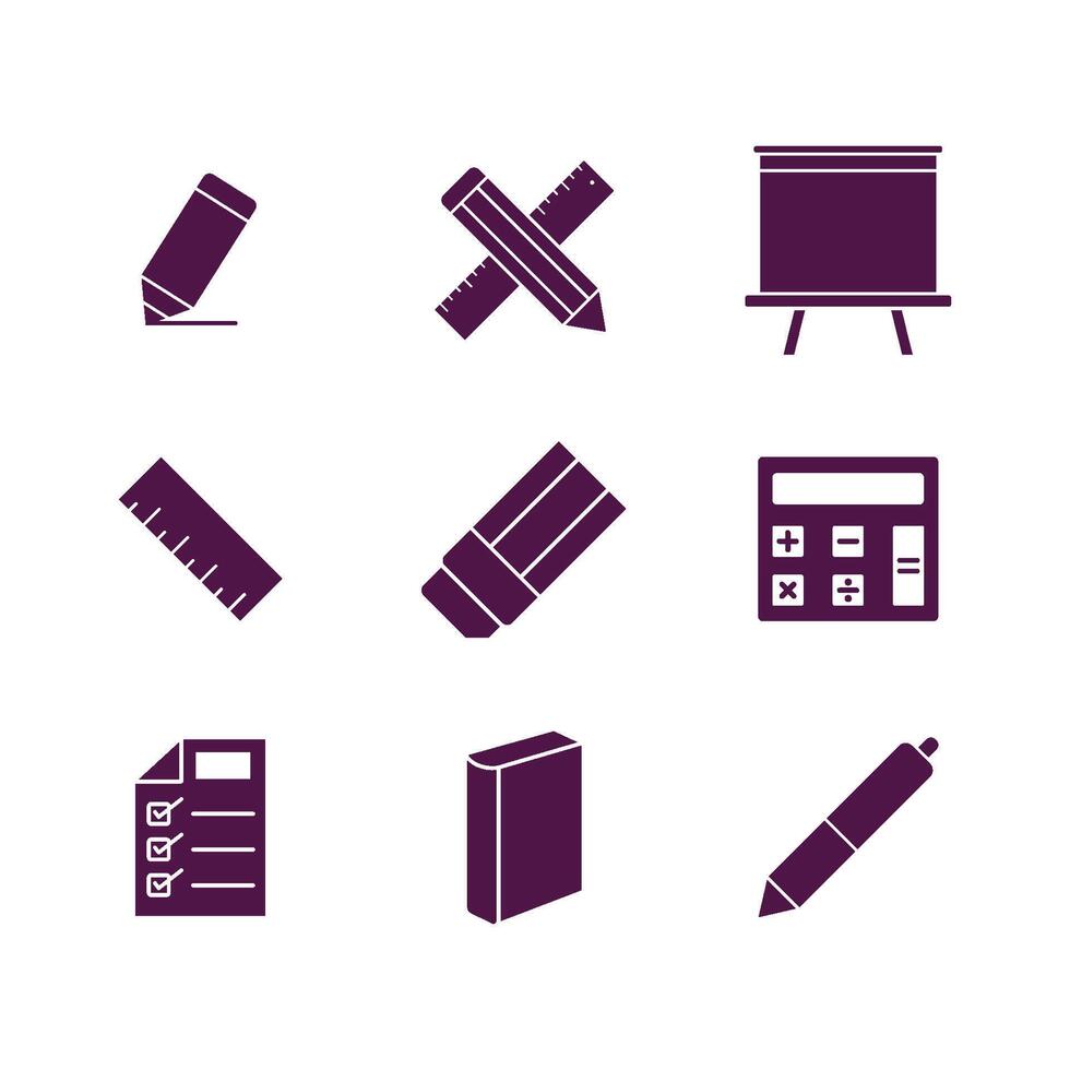 Stationery icon set vector design templates simple and modern concept