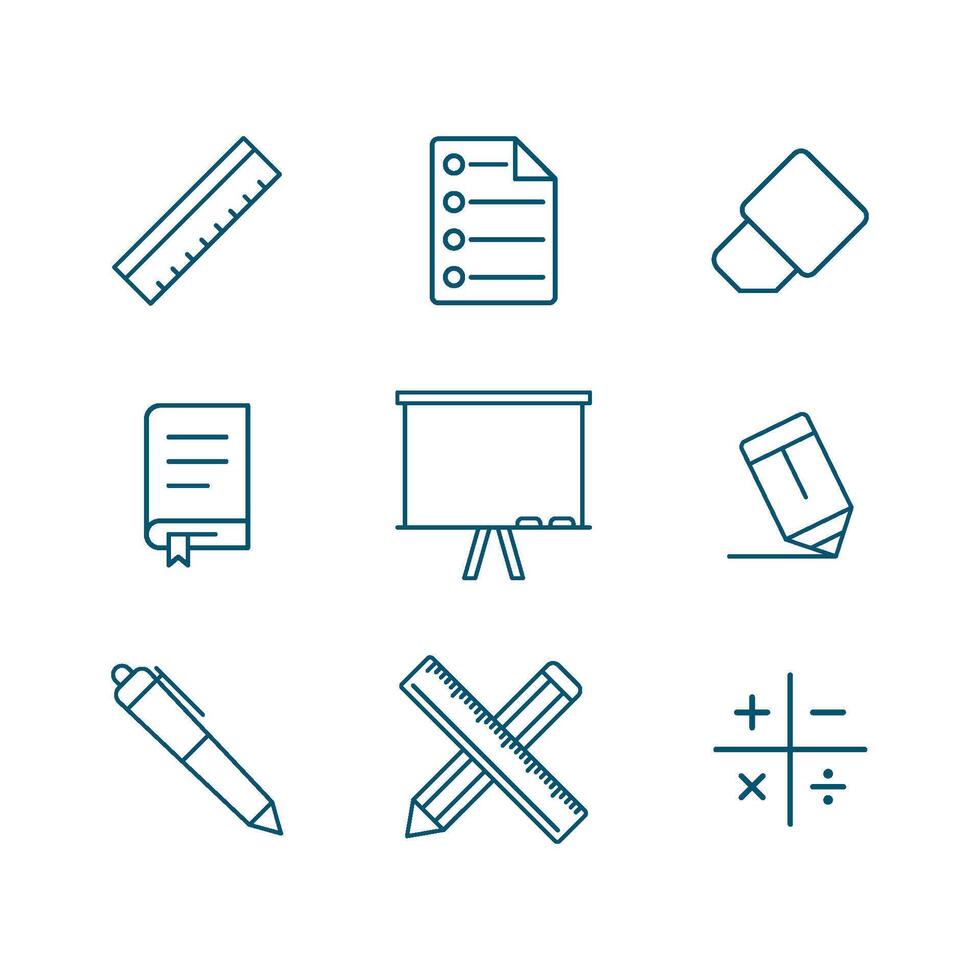 Stationery icon set vector design templates simple and modern concept