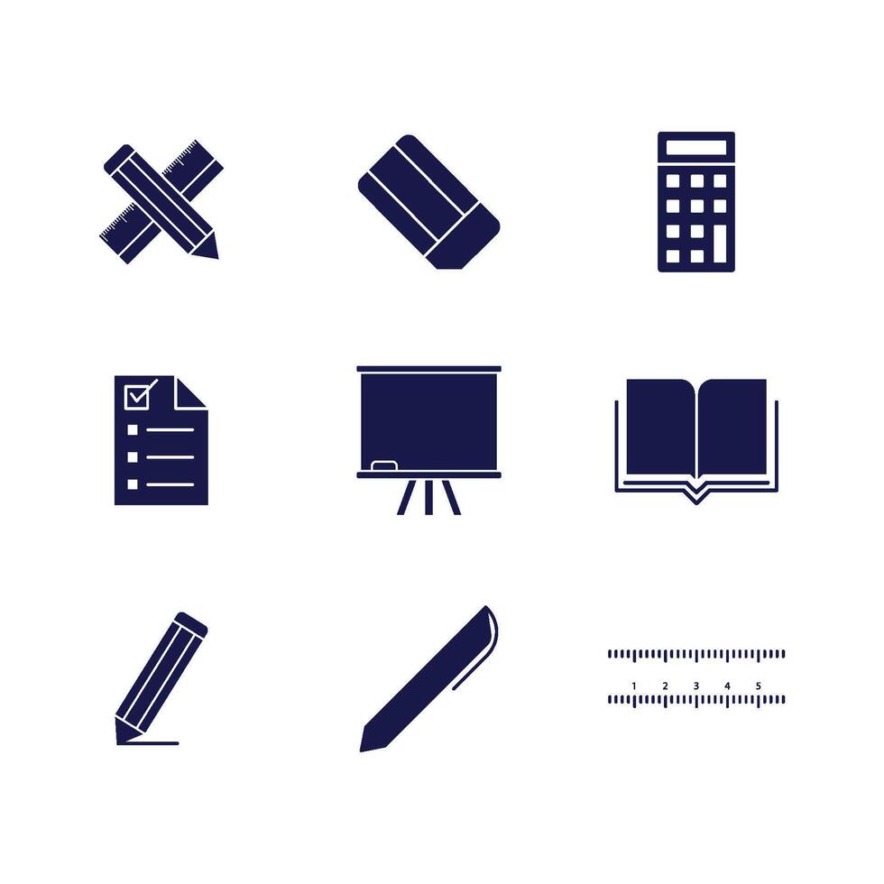 Stationery icon set vector design templates simple and modern concept