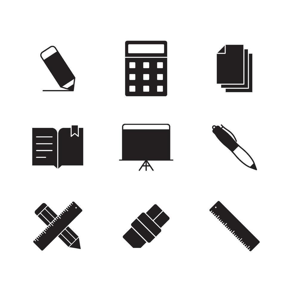 Stationery icon set vector design templates simple and modern concept