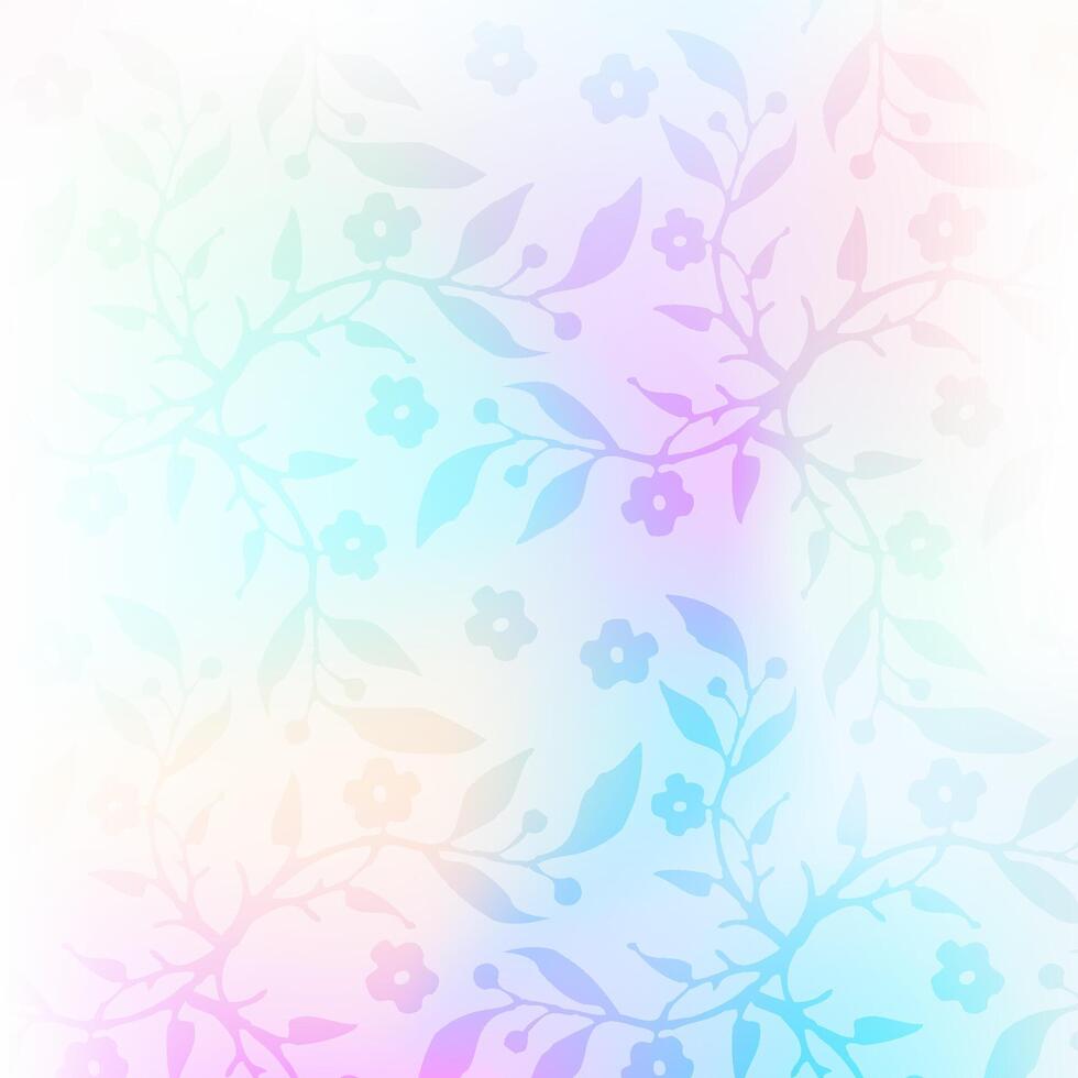 Abstract colorful Floral decor template with copy space, design element. vector