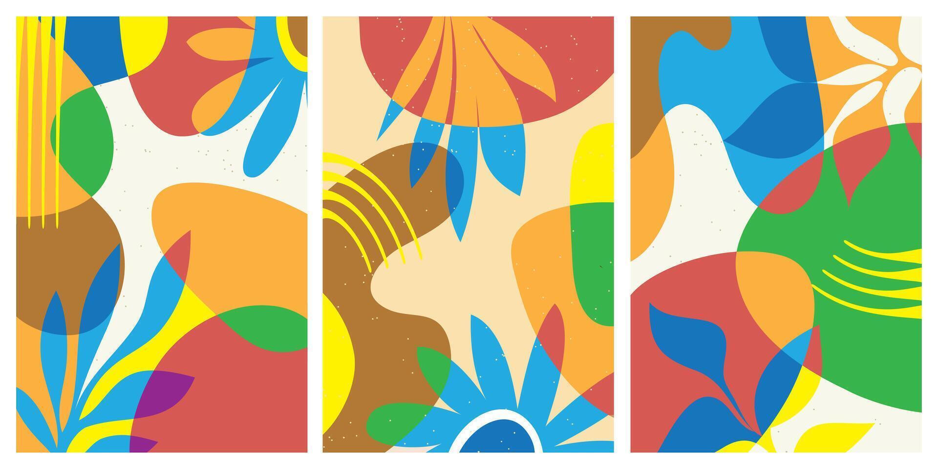 vector de fondo de naturaleza de arte abstracto. papel tapiz de arte de línea de forma moderna. hojas tropicales botánicas de follaje boho y diseño de motivos florales para la decoración del hogar, el arte de la pared, la publicación en las redes sociales y el fondo de la historia