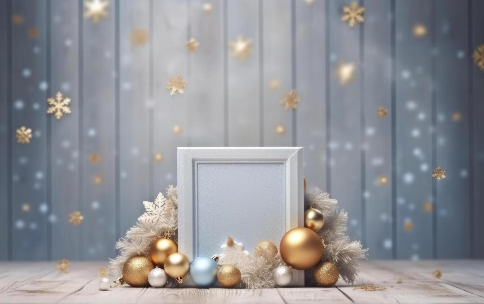 AI generated Product display mockup with festive christmas concept. Ai Generative photo