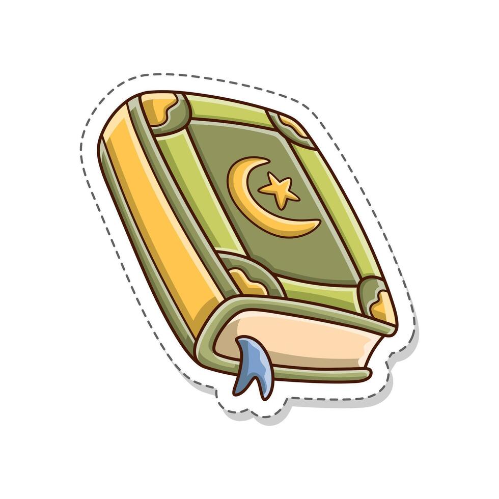 gratis vector, ilustración de el musulmán santo libro Al Quran 1 vector