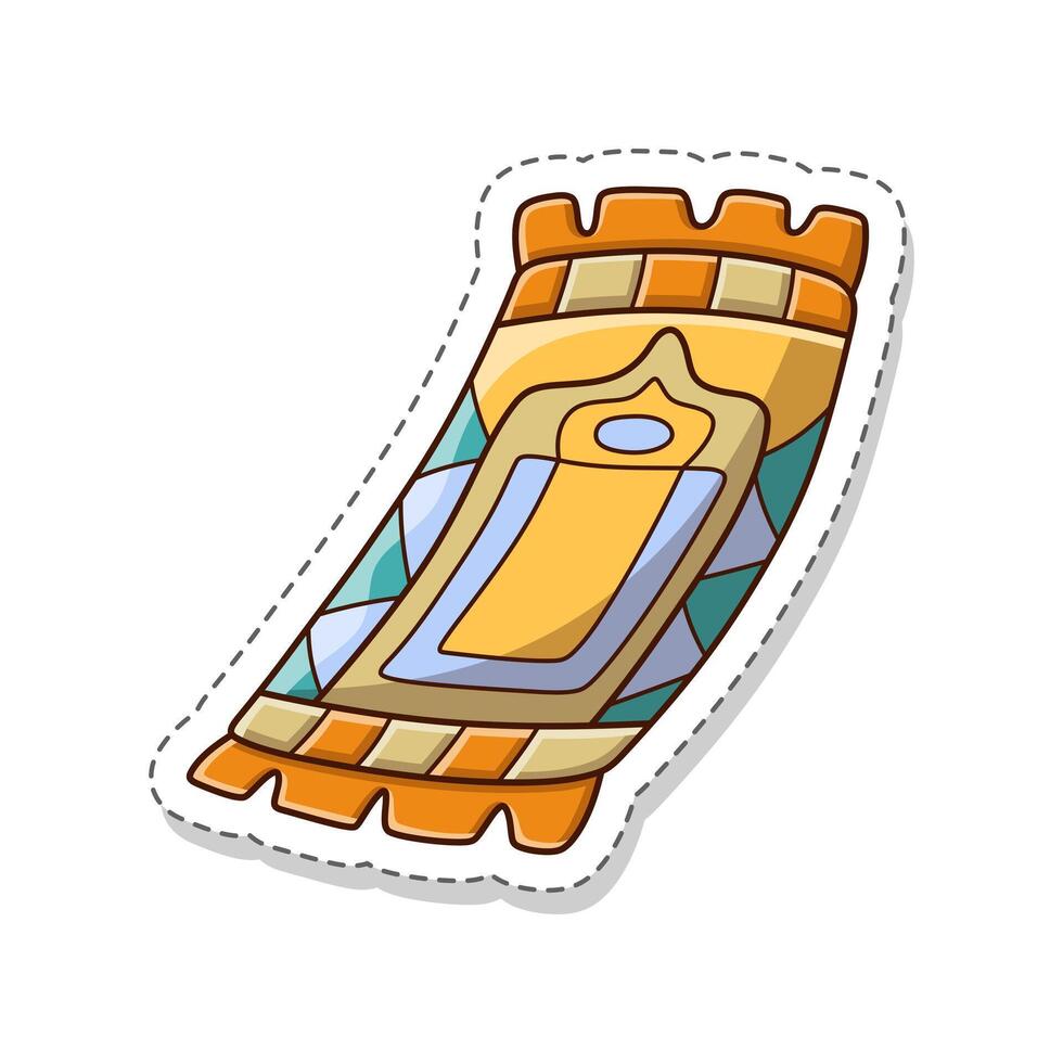 free vector, illustration of Muslim prayer mat vector