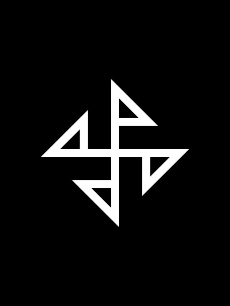 p monogram logo vector