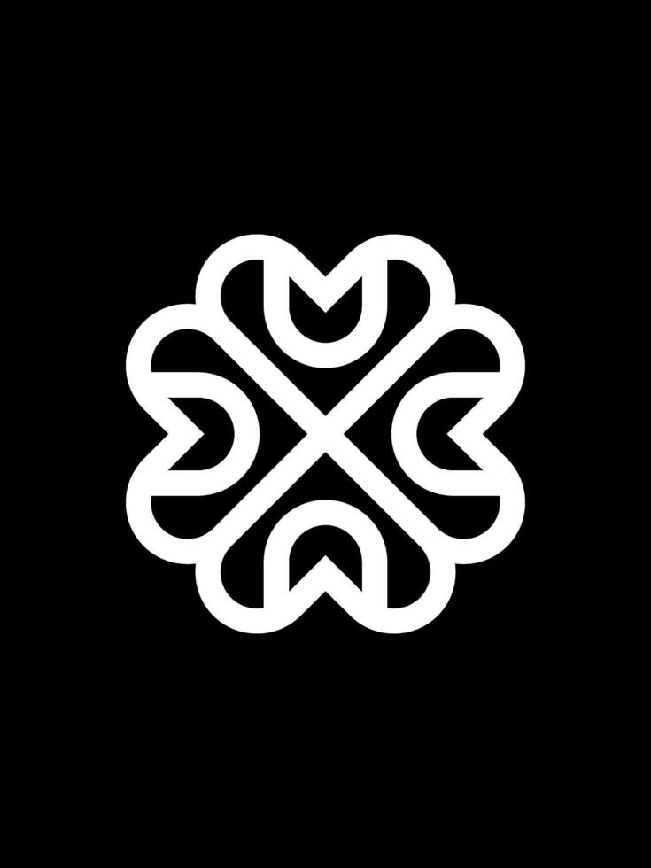 mu monogram logo vector