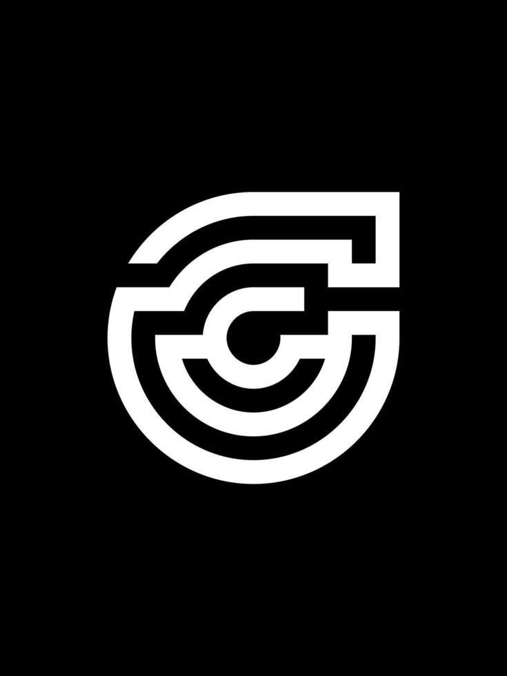 GC monograma logo vector