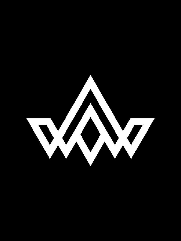 wa monogram logo vector