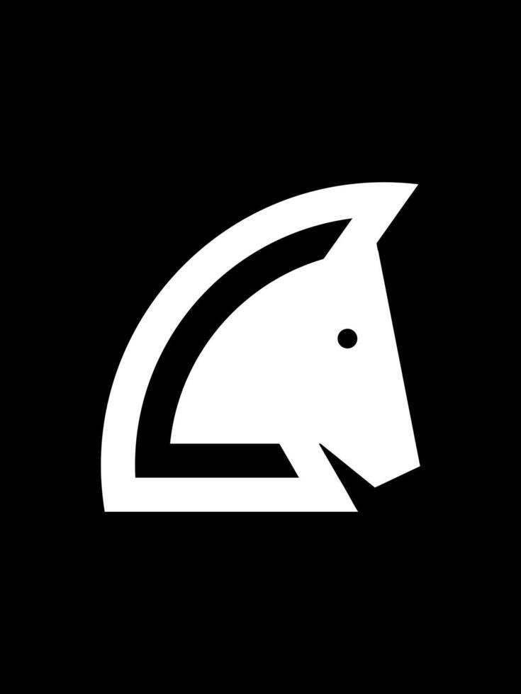 L COMBINATION HORSE MONOGRAM LOGO vector