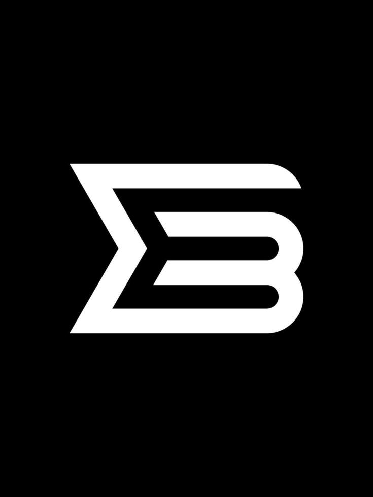 logotipo del monograma eb vector