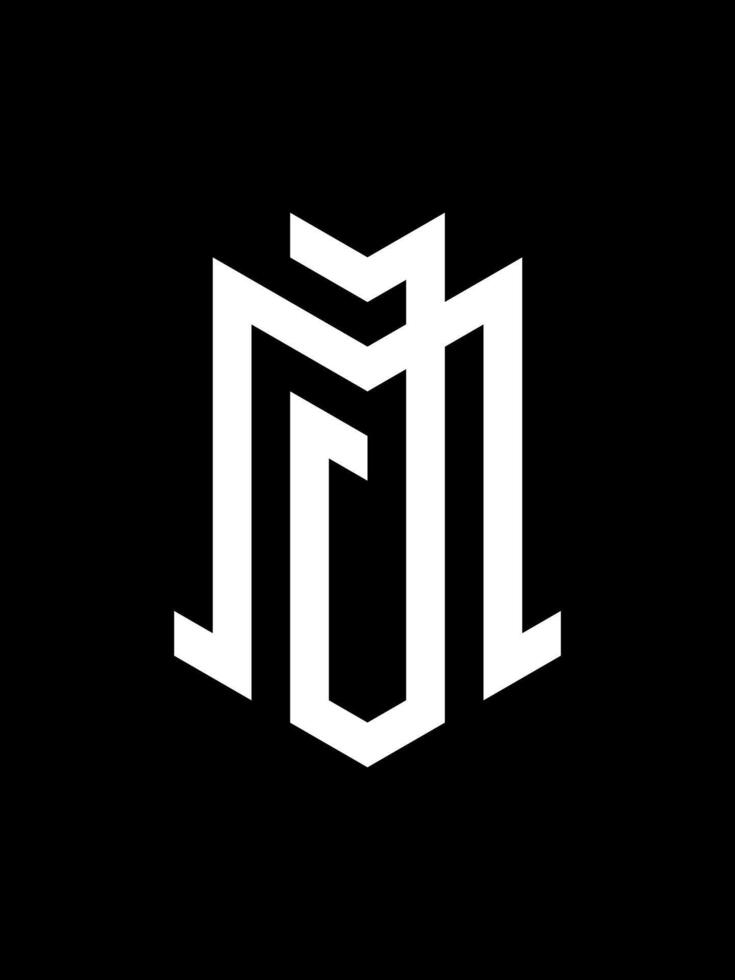MJ monogram logo vector
