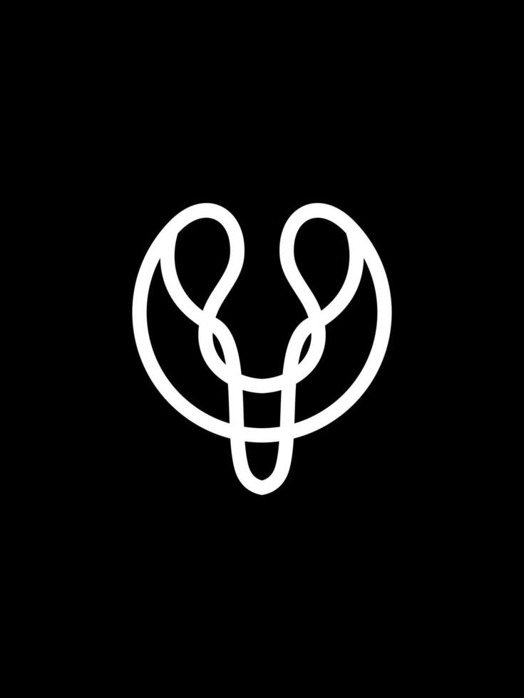 deer line logo vector