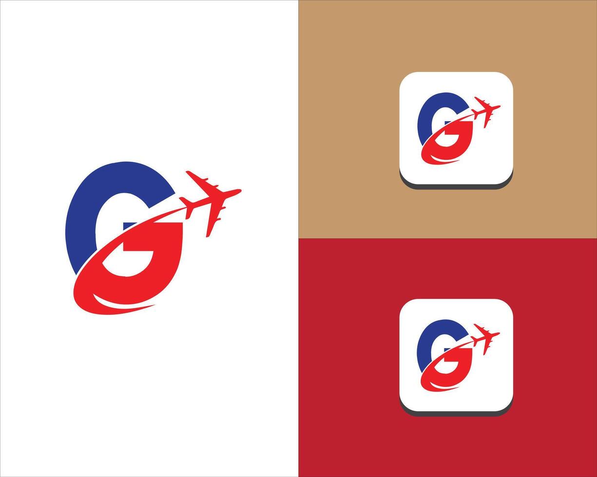 travel letter logo design vector