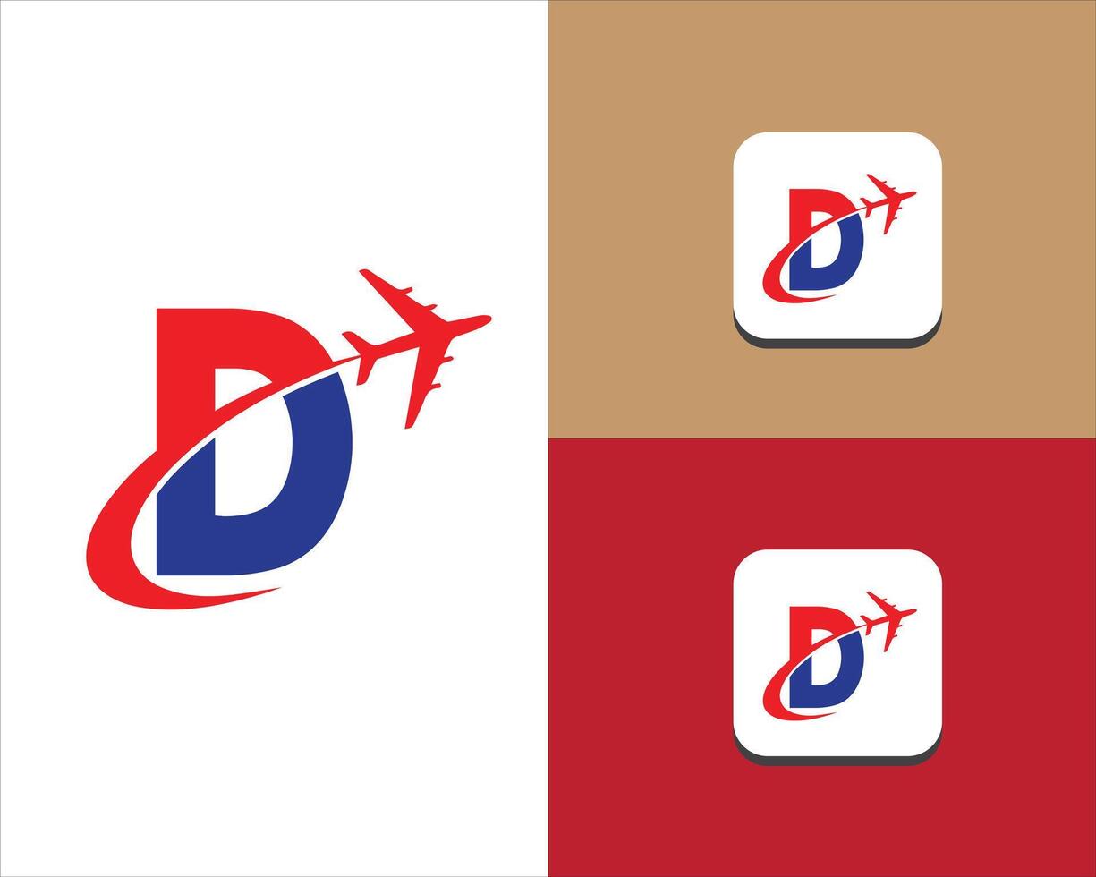 travel letter logo design vector