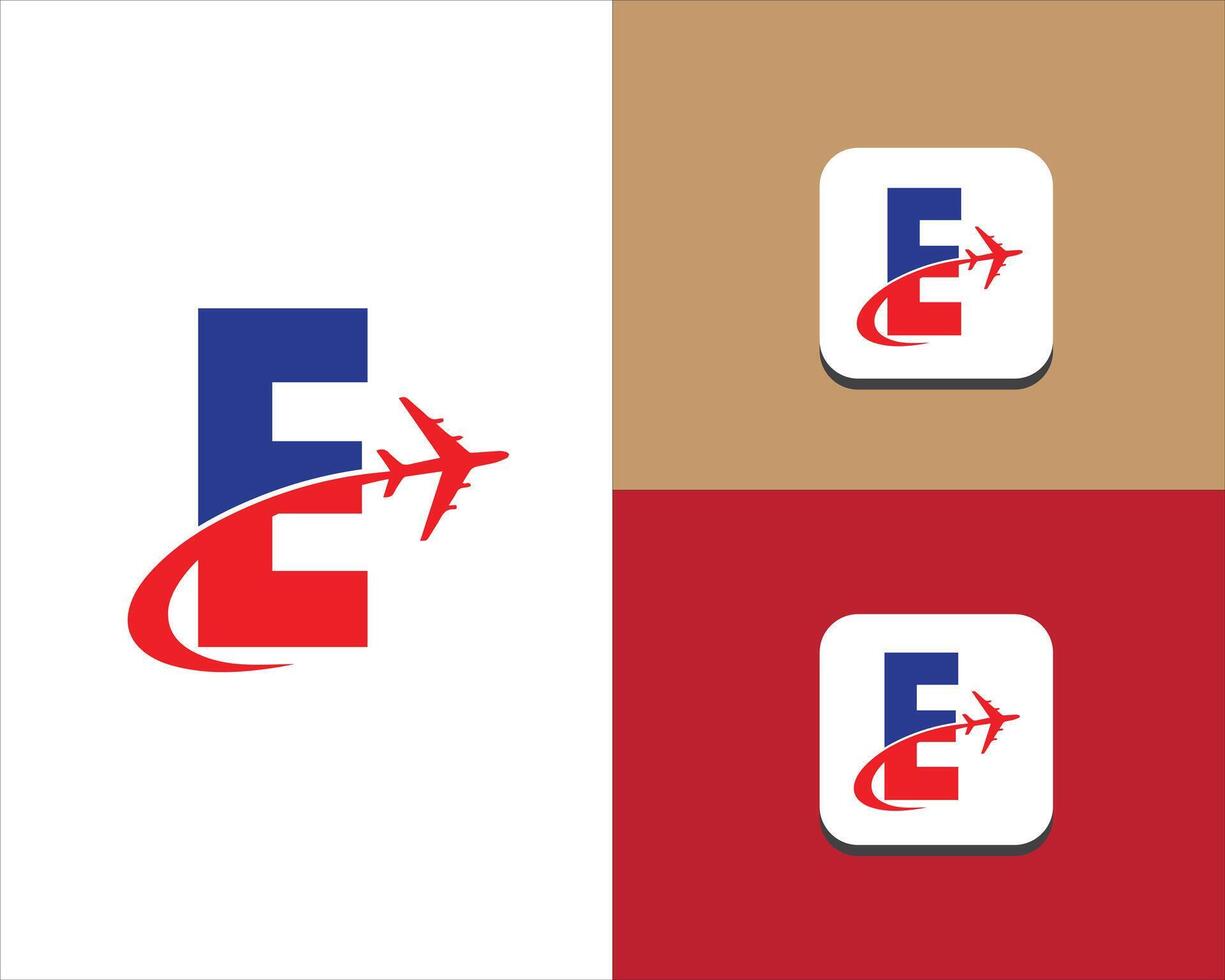 travel letter logo design vector