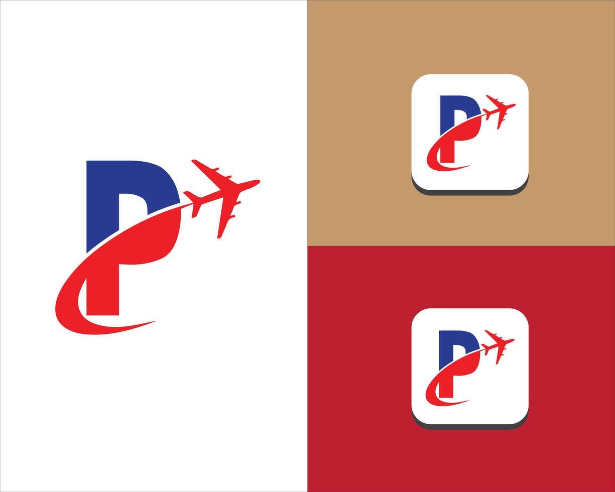 travel letter logo design vector