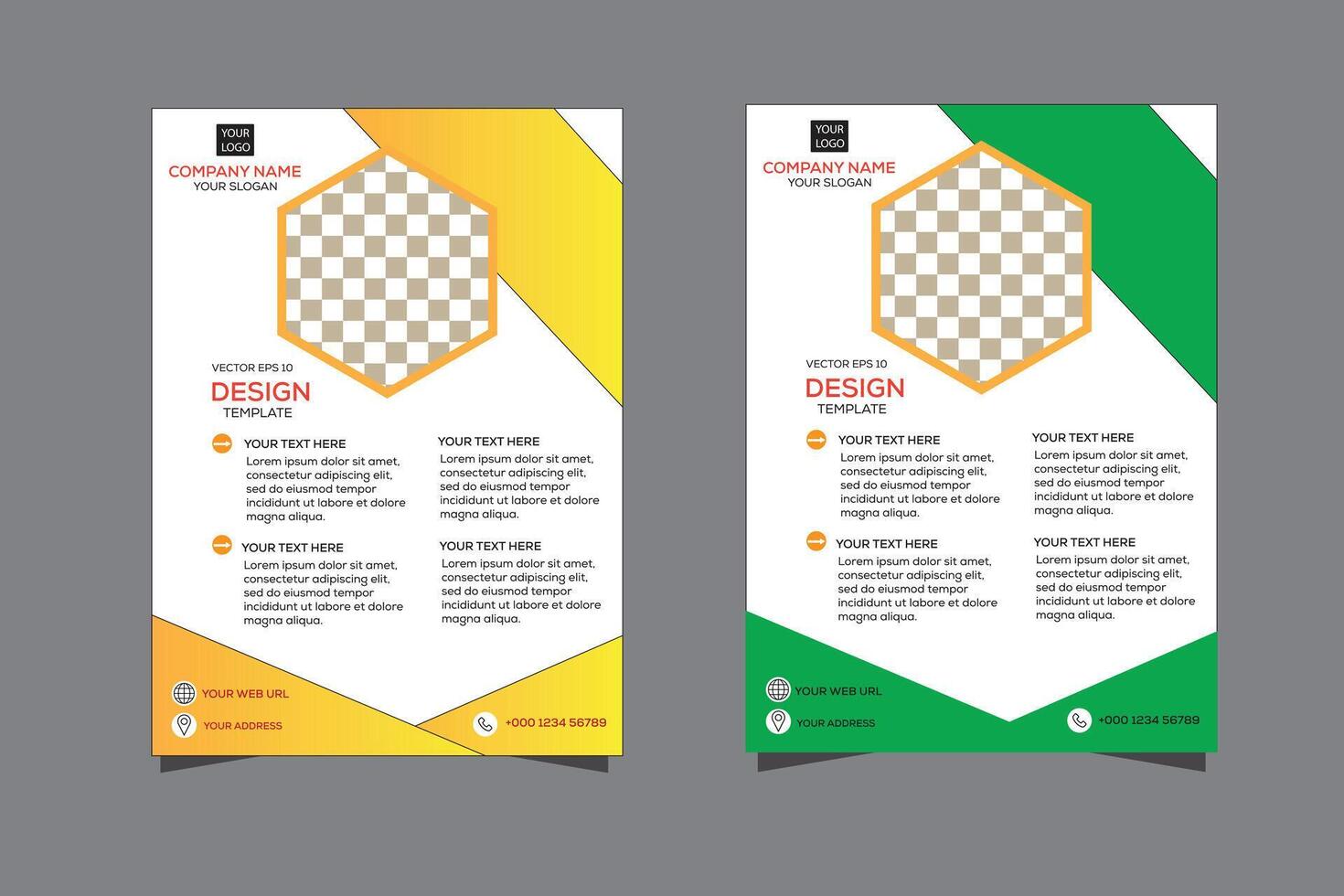 Creative corporate business flyer design vector