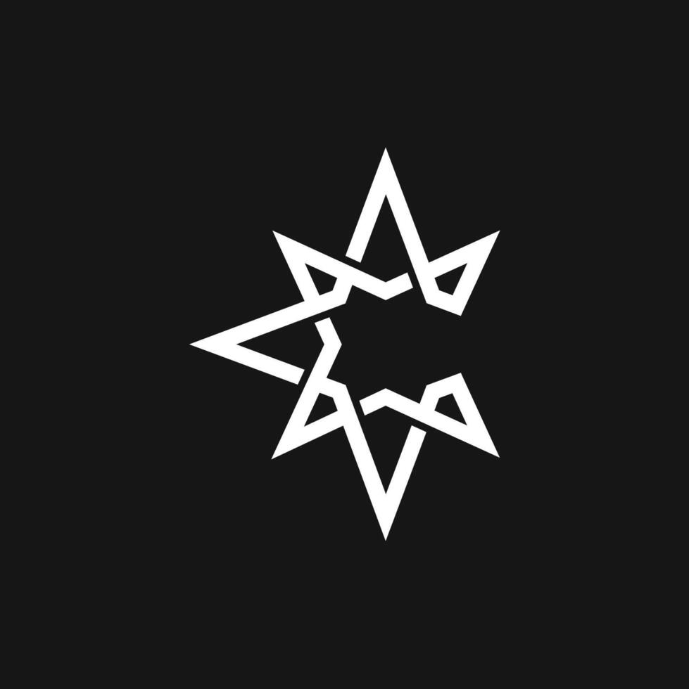 minimalista estrella logo vector