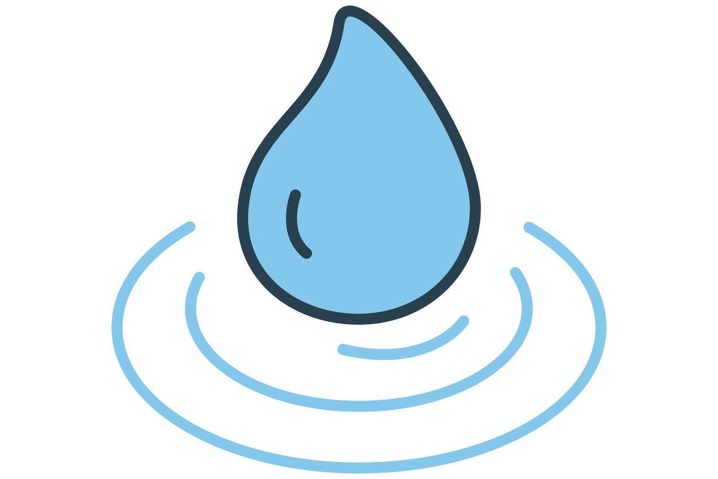 Droplet icon. icon related to hydration and skincare. flat line  icon style. element illustration vector