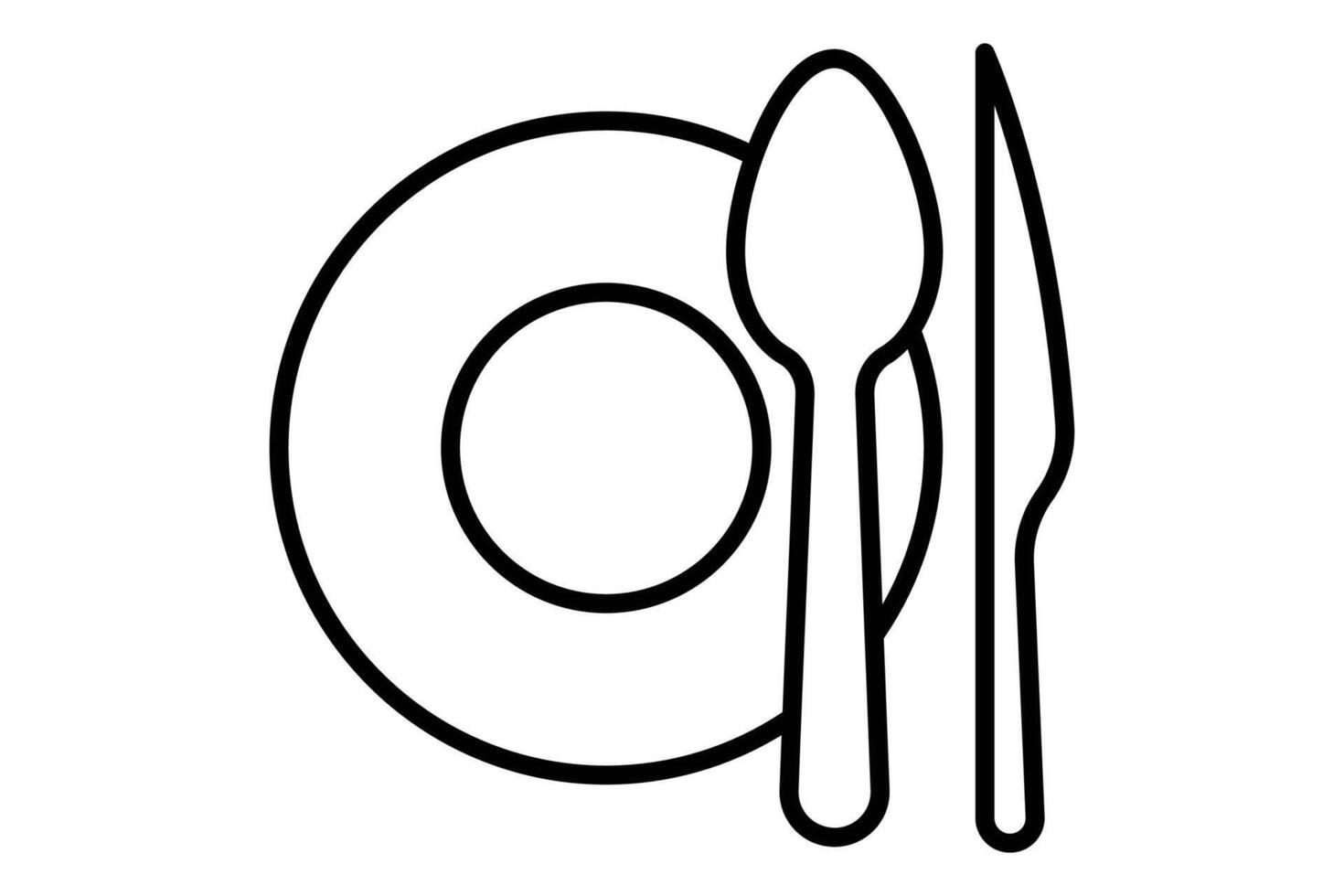 food court icon. icon related to public navigation. line icon style. element illustration vector