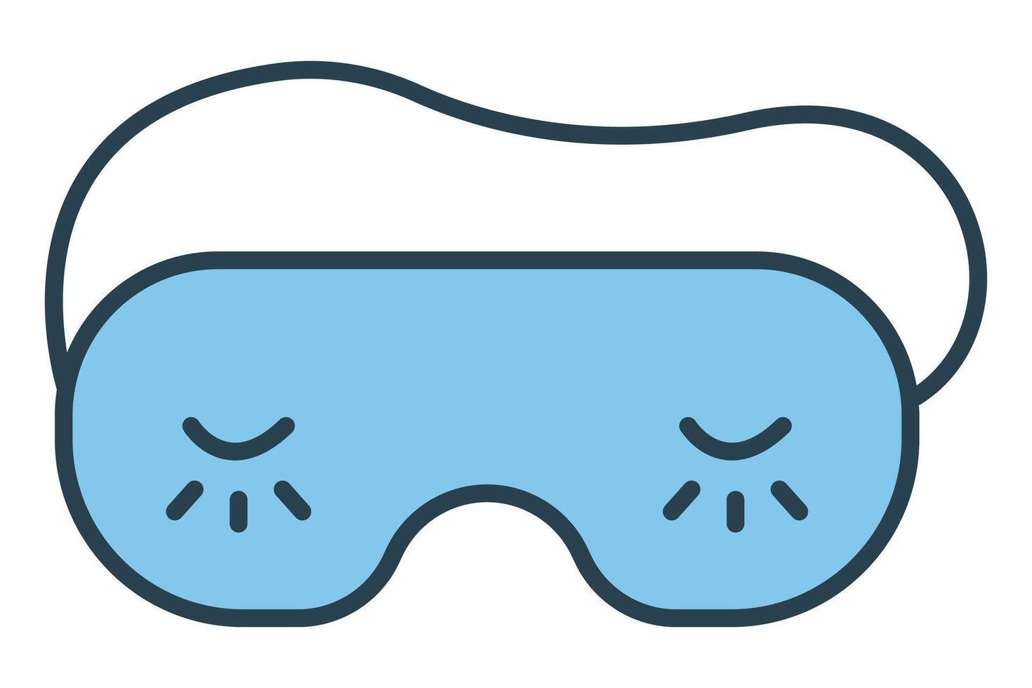 spa sleep mask icon. icon related to beauty sleep and eye care. flat line  icon style. element illustration vector