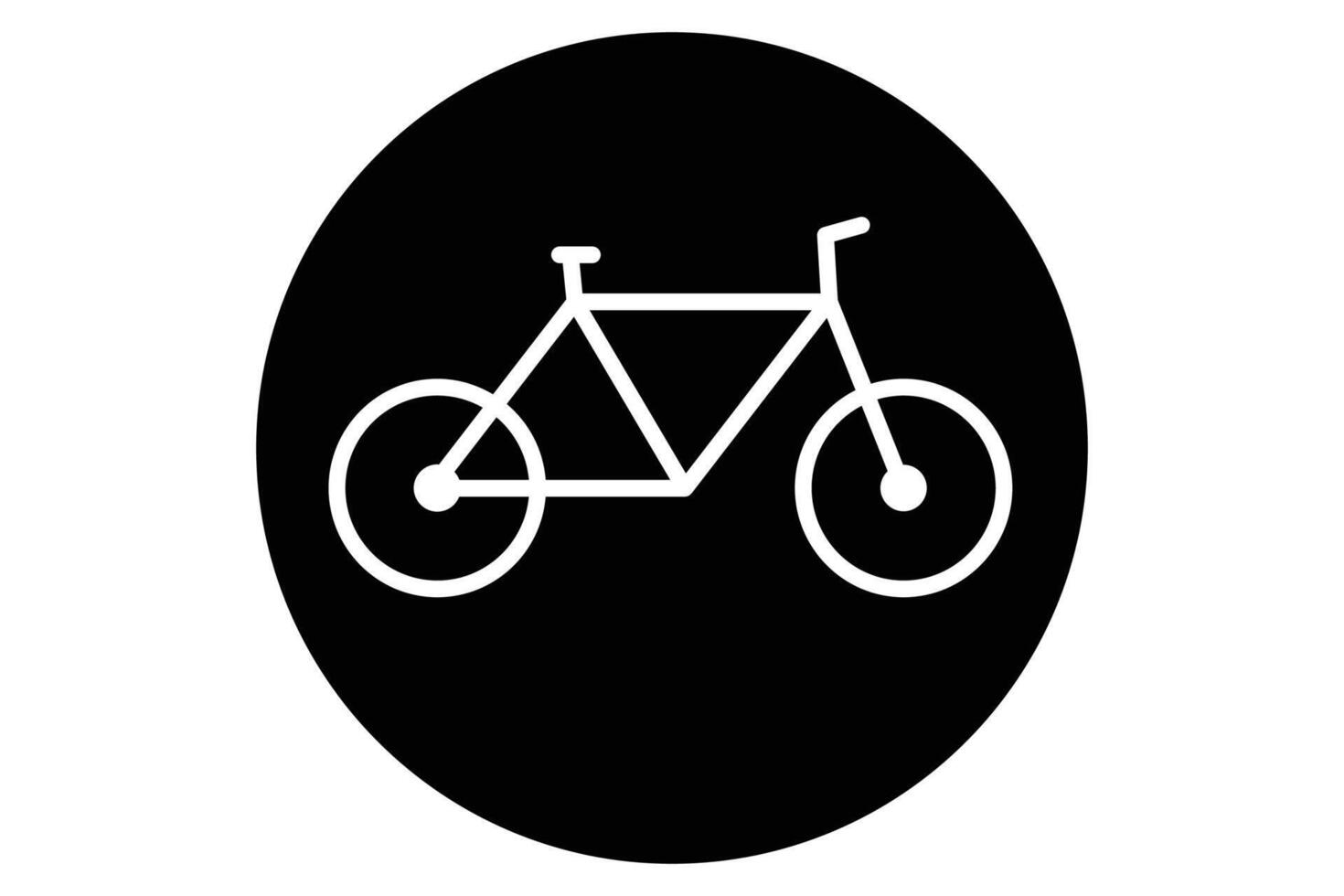 Bicycle icon. icon related to bike lanes and cycling routes. solid icon style. element illustration vector