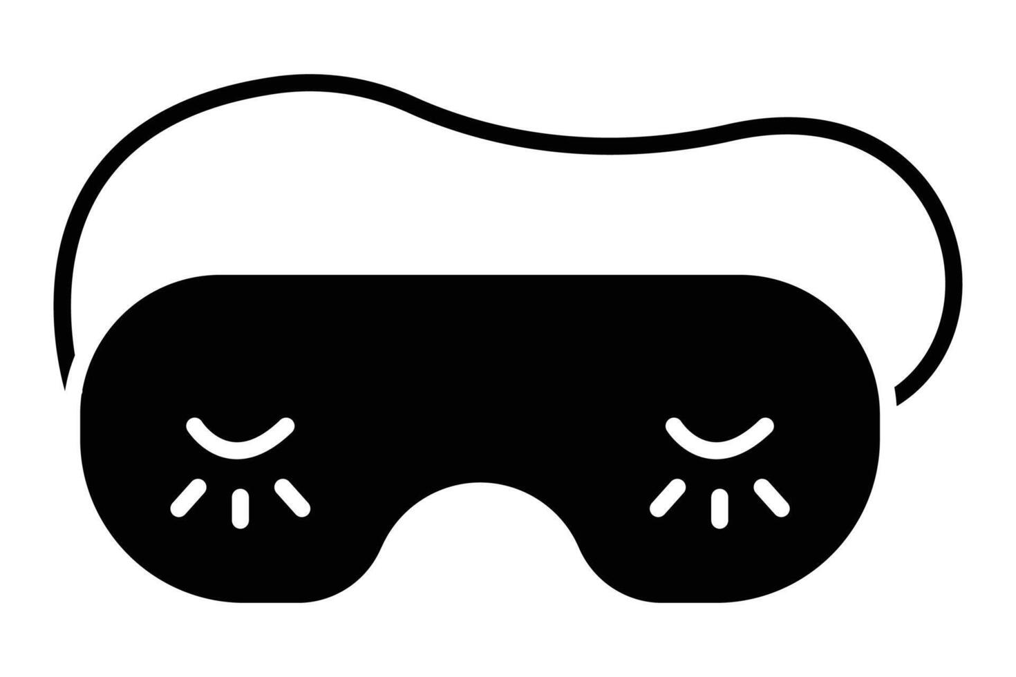 spa sleep mask icon. icon related to beauty sleep and eye care. solid icon style. element illustration vector