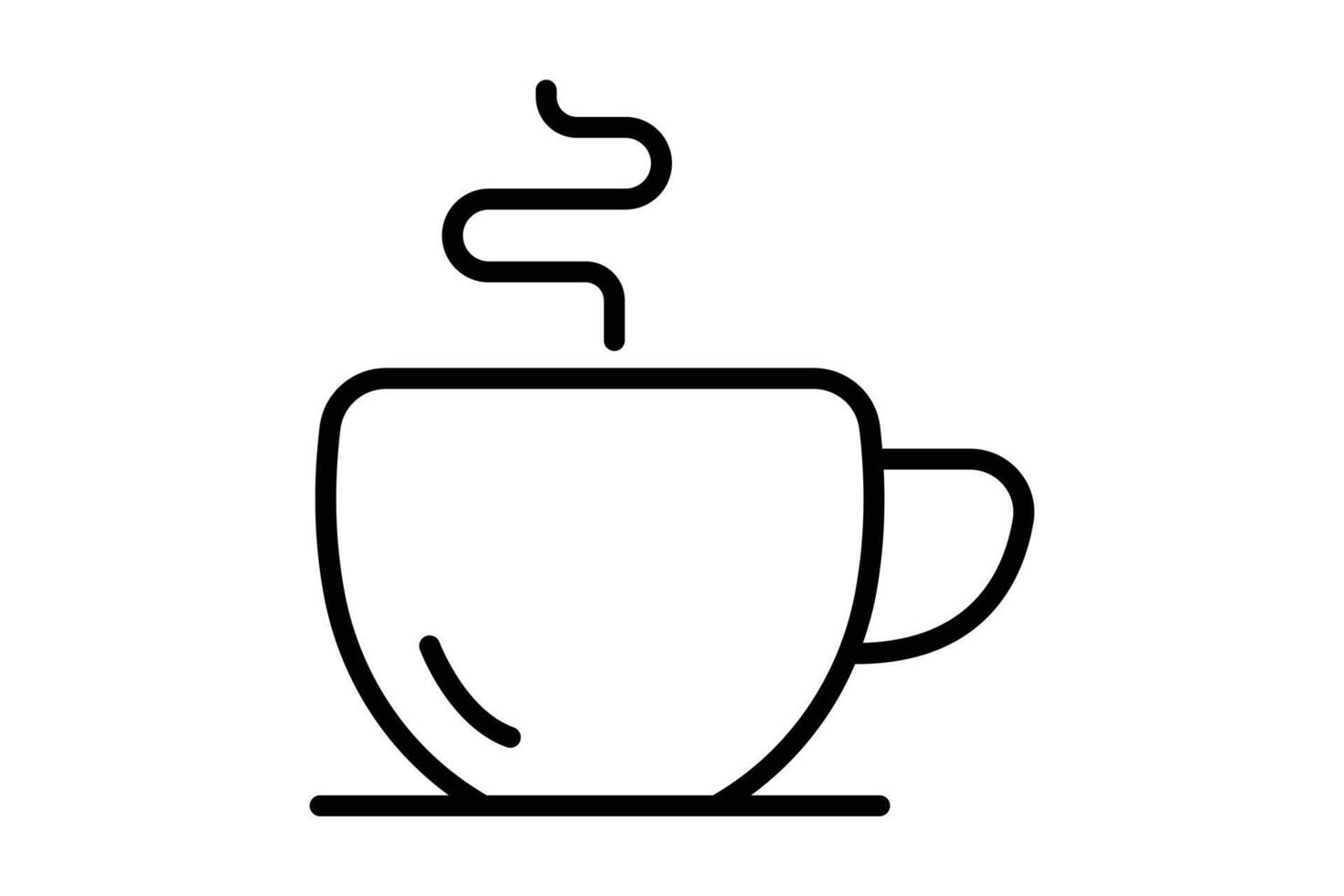 café taza icono. icono relacionado a café tiendas y cafés línea icono estilo. elemento ilustración vector