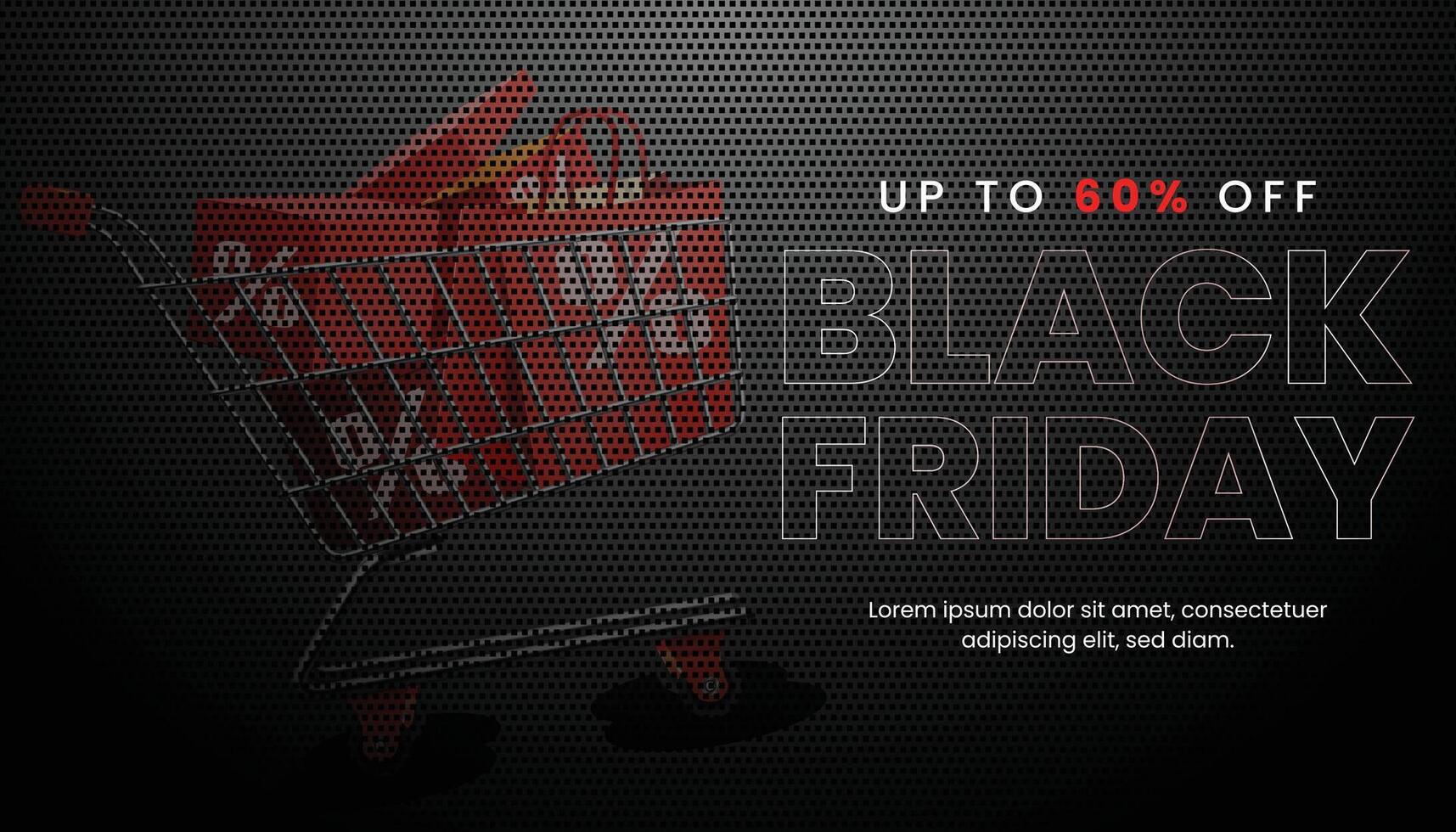 Black Friday background with sale advertising style On elegant Background vector