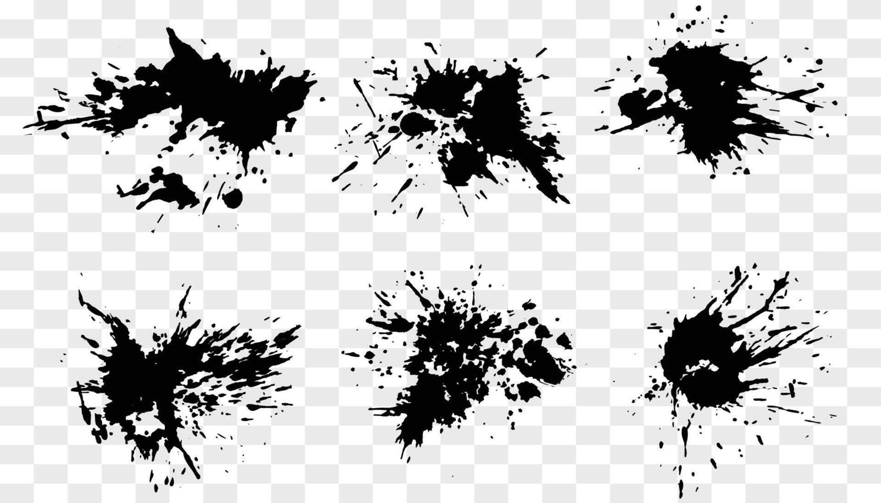 Collection black dirty design element. Grunge brush stroke, paint artistic set. Grunge texture collection vector