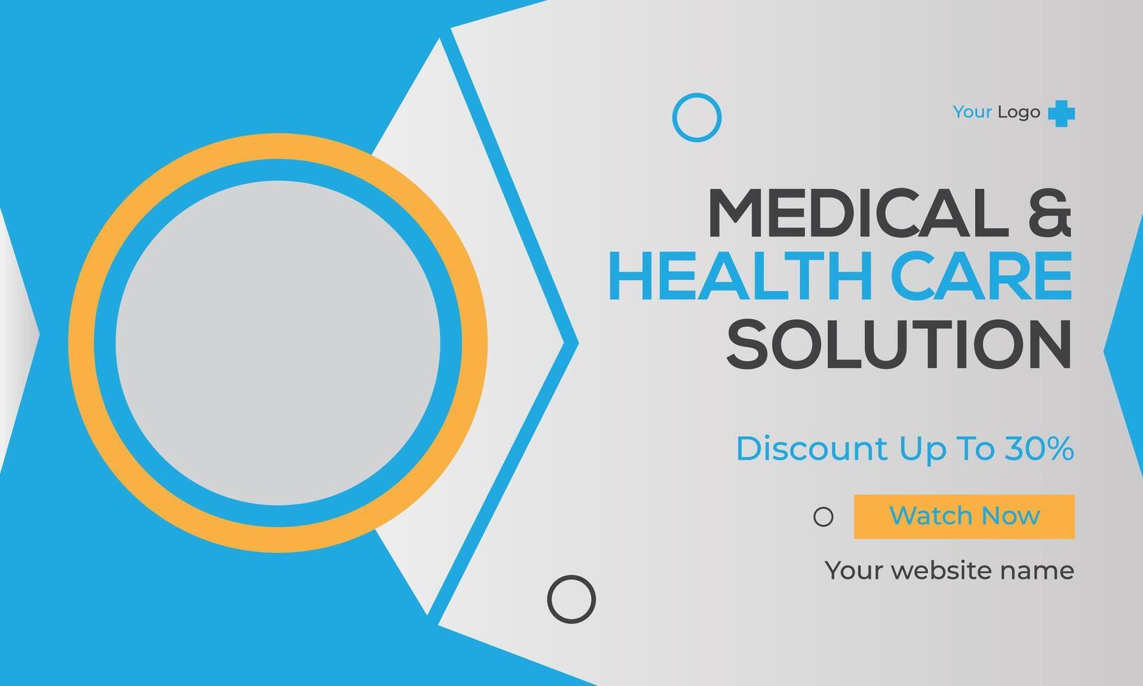 Medical and Health Care Solution Video Thumbnail vector