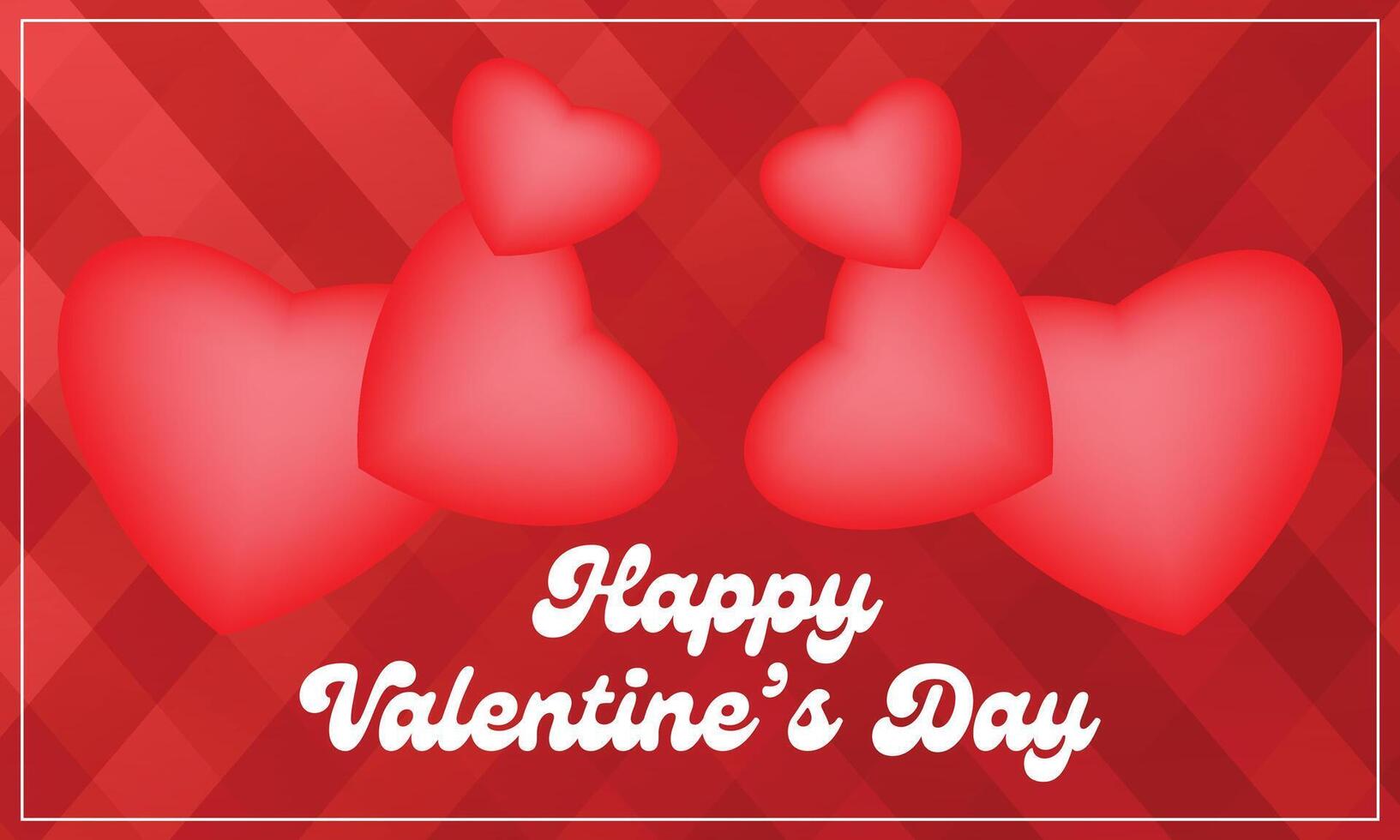 Happy Valentines Day Web Banner vector