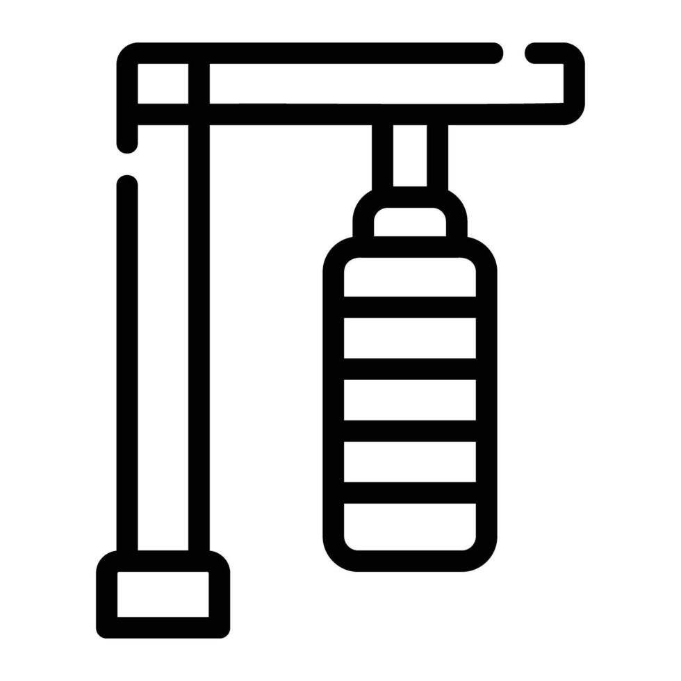 punching bag Line Icon Background White vector