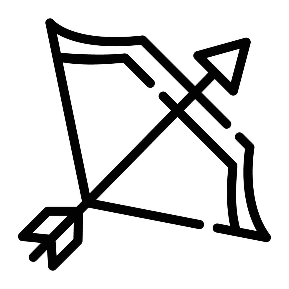 archery Line Icon Background White vector
